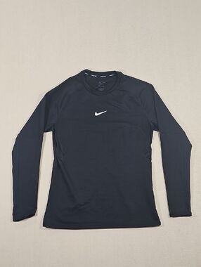 Nike Black Dri-FIT Slim Fit Training Tee with Gray Swoosh